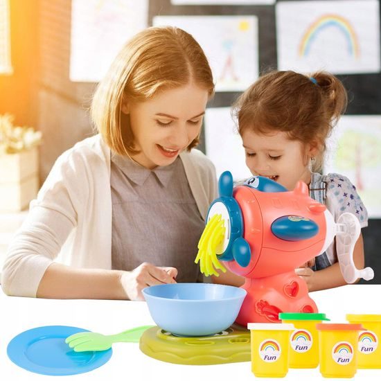 Modelovací plastelína s mlýnkem a příslušenstvím 4 barvy Mills Doh - oranžová