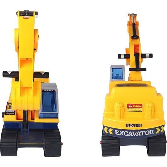 Velký pásový bagr s přilbou