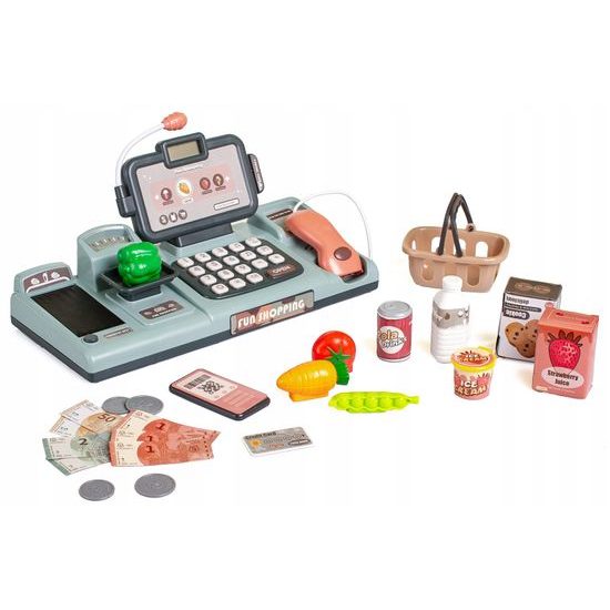 Dětská elektronická pokladna s váhou a pohyblivým pásem Fun Shopping II