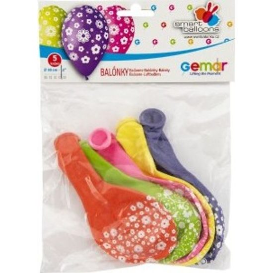 Balonek/Balonky nafukovací květiny 5 ks