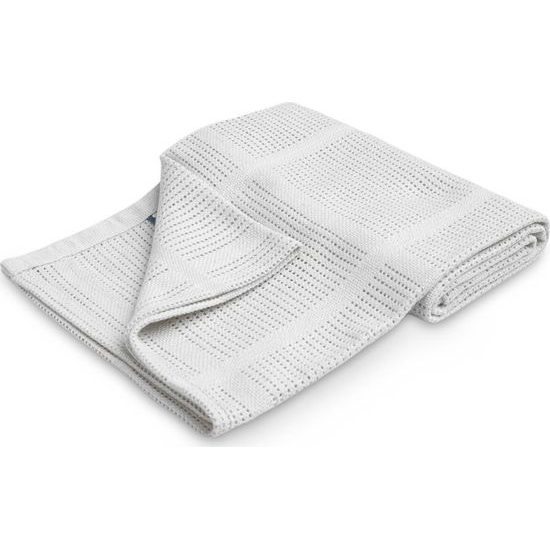 Dětská pletená bavlněná deka Lulu světle šedá