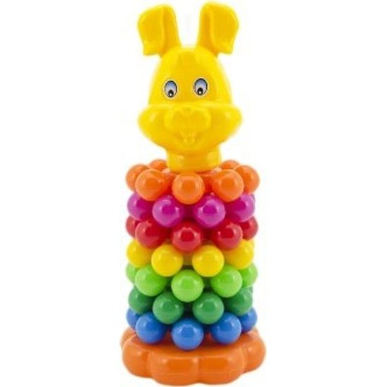 Skládanka - pyramida s kroužky - mix 3 druhy