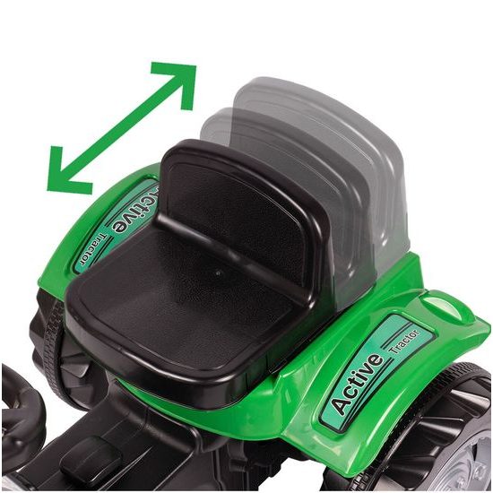 Dětský šlapací traktor s vlečkou Active Pedal zelený