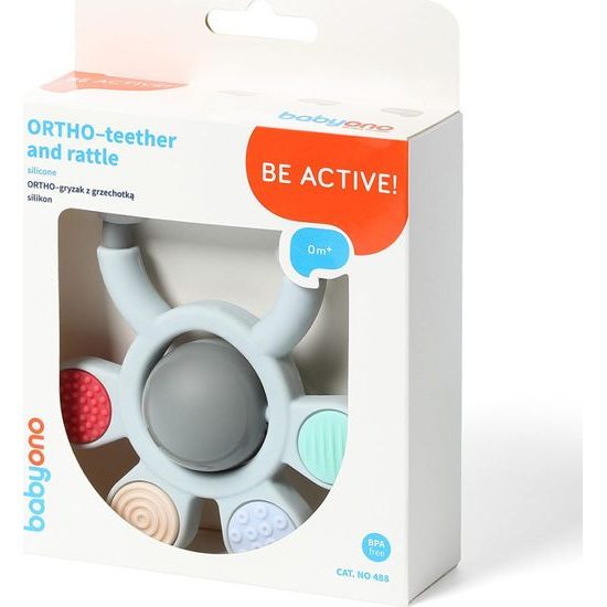 Kousátko s chrastítkem Baby Ono Ortho