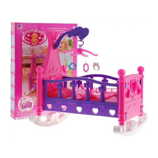 Postýlka pro panenku 2v1 Mammy Baby s kolotočem