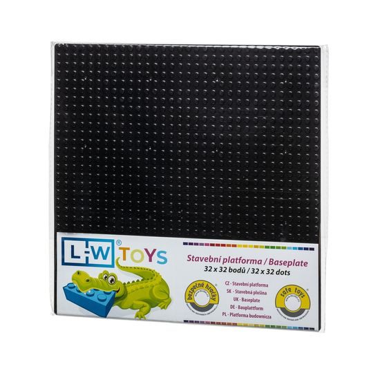 LW Toys Podložka na stavění 32x32 bodů - černá