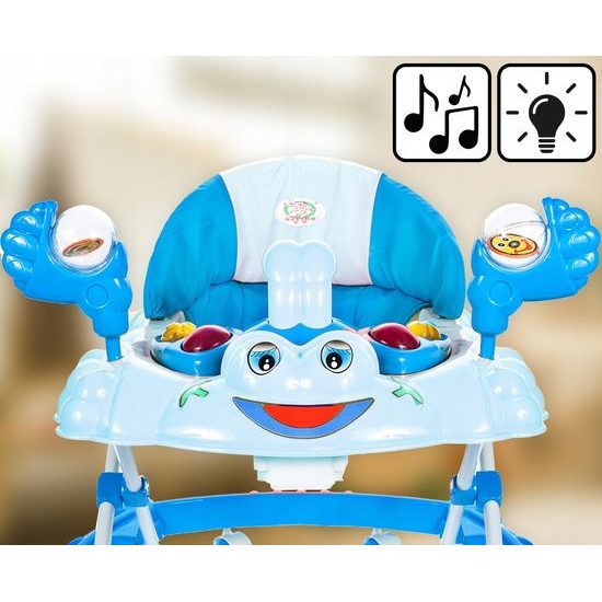 Dětské vzdělávací chodítko Laugh Walker modré