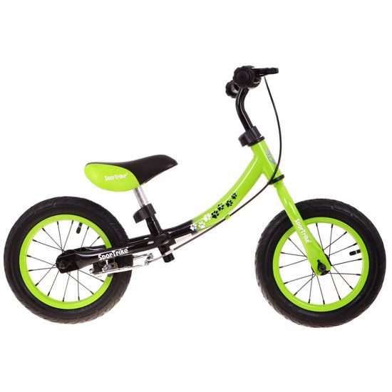 Dětské odrážedlo 2v1 s nafukovacími koly 12" Boomerang zelené