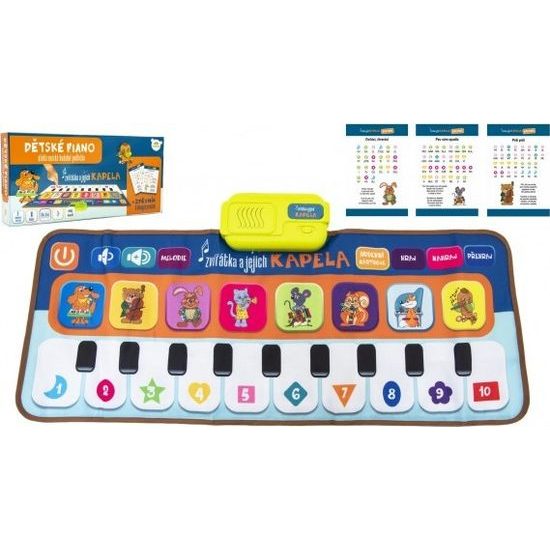 Elektronická hrací podložka pianko Zvířátka