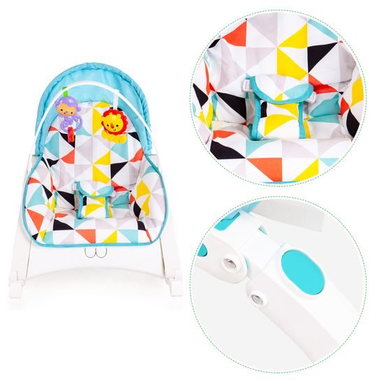 Ecotoys kojenecké lehátko 3v1 s vibracemi a hudbou Animal 9