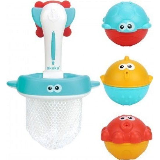 Akuku Hračky do vody koš s hračkami