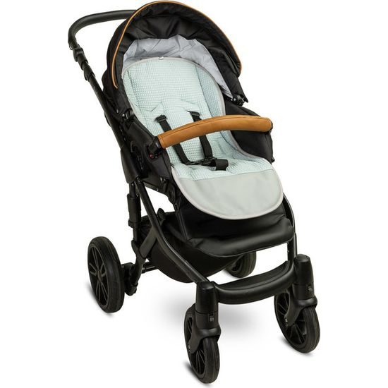 Podložka do kočárku Wafel srnky mátová