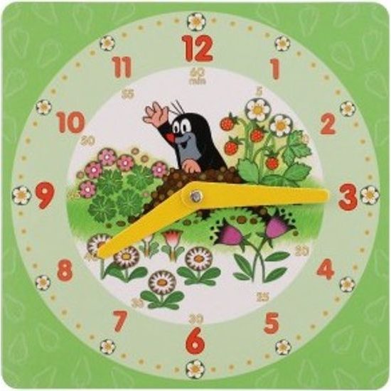 Výukové papírové hodiny - Krtek - mix barev