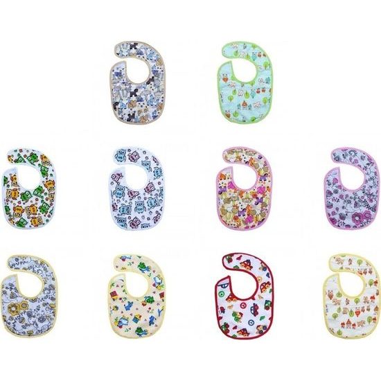 AKUKU Bryndáček froté Baby bib malý - dívčí vzor