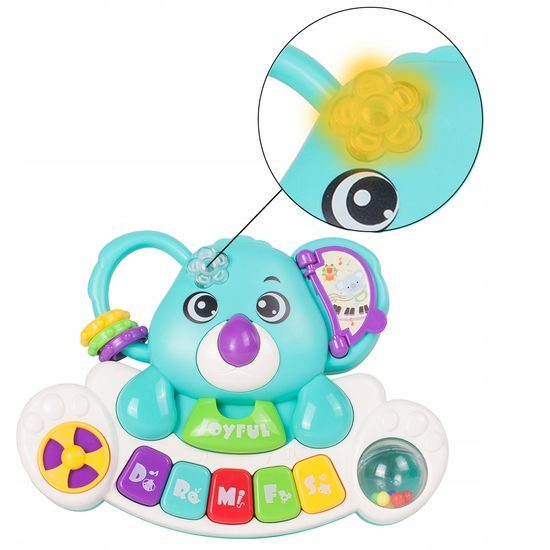 Interaktivní pianko pro nejmenší se světlem a zvukem Koala modrá