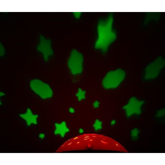 Kolotoč nad postýlku se světelným projektorem Baby Mix red