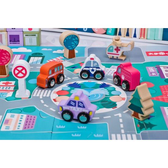 Doris sada dřevěných kostek 115 ks v Městečko