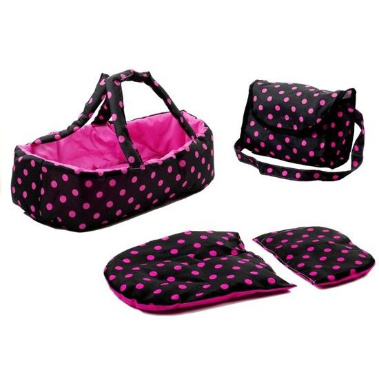 Alice kočárek pro panenky kombinovaný 9346W černá