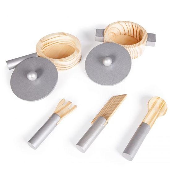 Ecotoys dětská dřevěná kuchyňka Bílá