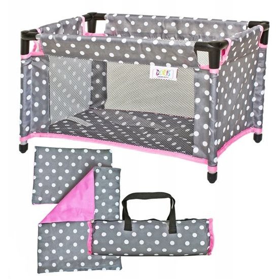 Doris postýlka pro panenku šedá