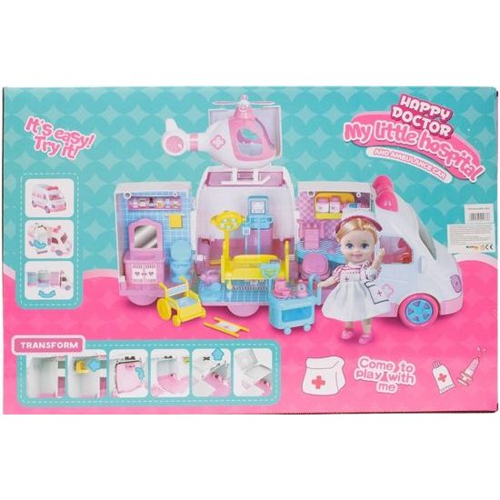 Rozkládací sanitka pro panenku My Little Hospital