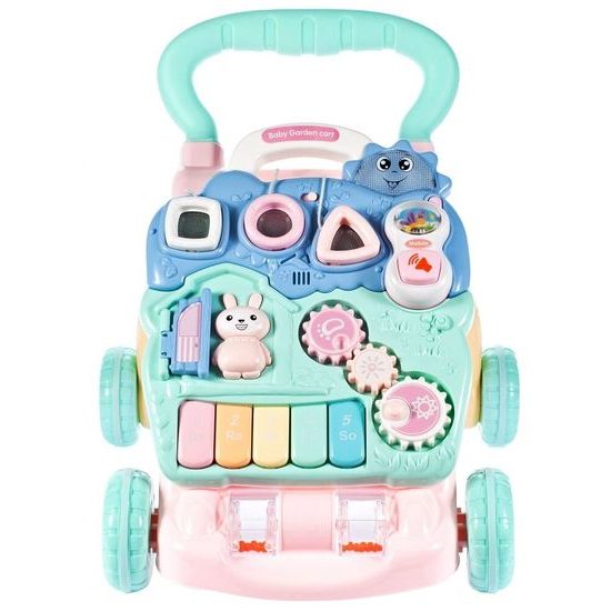 ROZBALENO Interaktivní chodítko s hracím panelem 2v1 Bunny Stroller