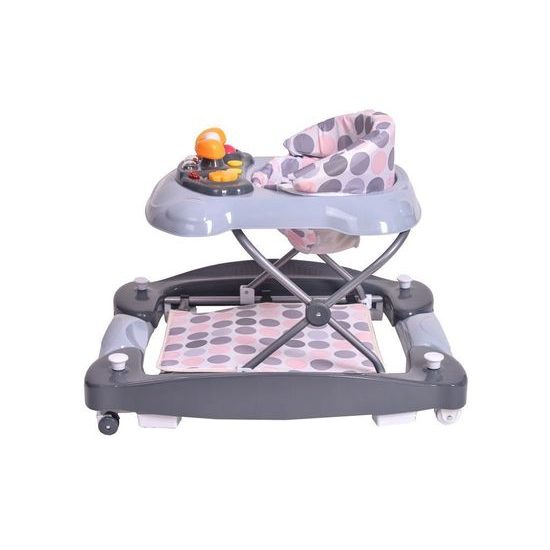 Ecotoys dětské chodítko s houpačkou 2v1 šedé