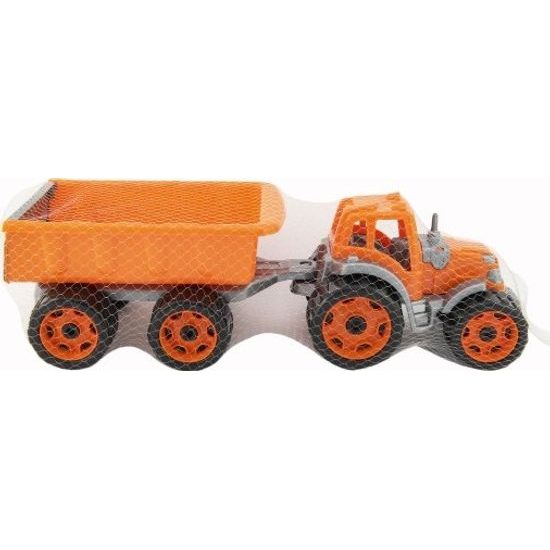 Traktor s vlekem na volný chod - mix 2 barvy