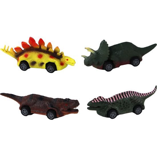 Sada 8 dinosauřích aut na setrvačník