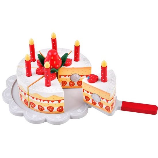 Dřevěný narozeninový dort na krájení Sponge Cake