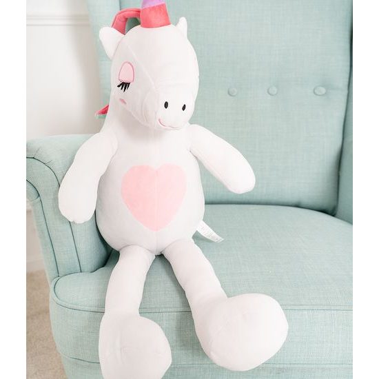 Plyšový jednorožec Felix 80 cm bílý