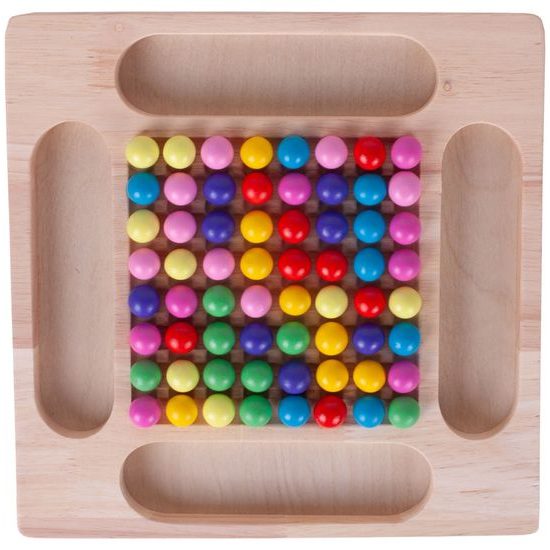 Dřevěná kuličková vkládačka pro děti Rainbow Ball