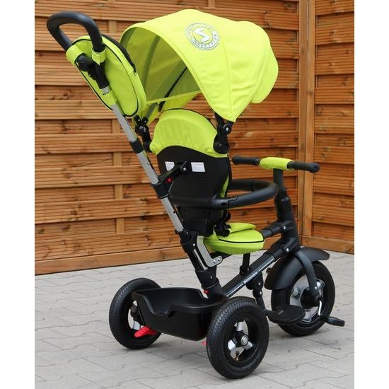 Majlo Toys dětská tříkolka Discovery 380 nafukovacími koly zelená