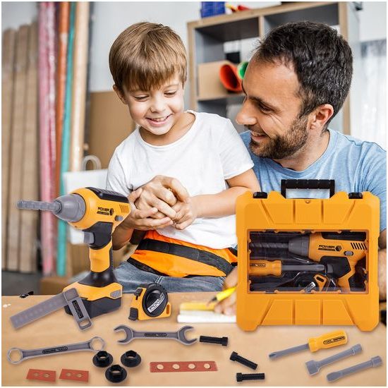 Dětské nářadí s vrtačkou na baterie v kufříku Power Tools