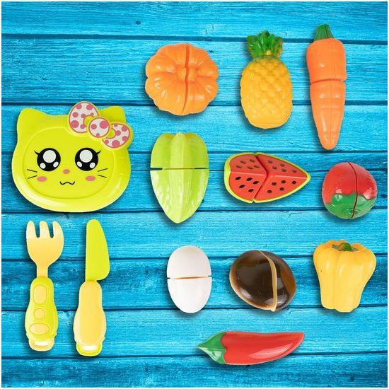 Sada zeleniny a ovoce na krájení s příslušenstvím Cut Qiele