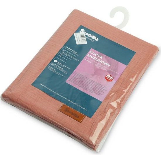 Mušelinová dětská deka Sensillo - retro růžová 75x100 cm