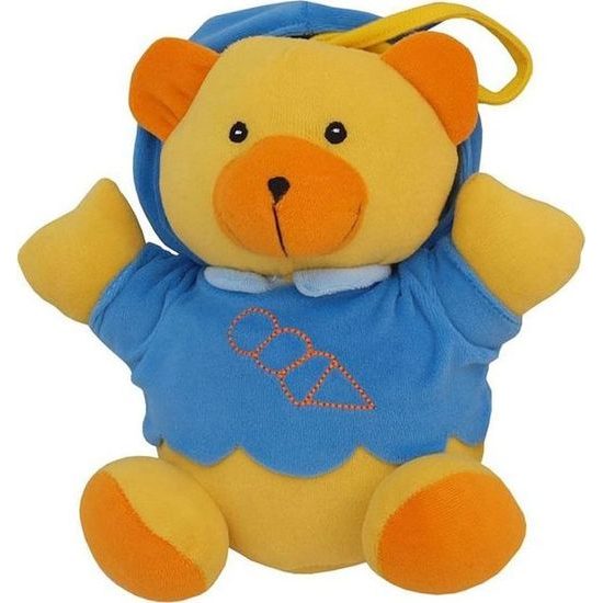 Dětská plyšová hračka s hracím strojkem Baby Mix medvídek modrý