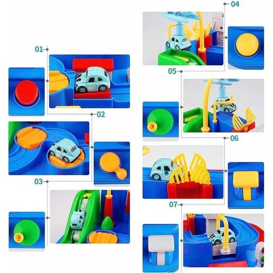 Doris interaktivní dětská dráha se 4 autíčky Car Adventure