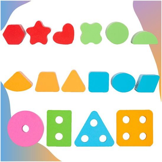 Dřevěné autíčko s kostkami Matching Car