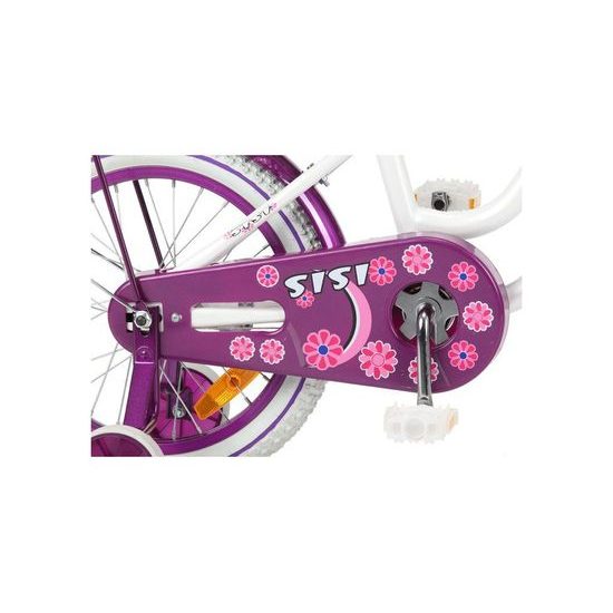 Mexller dětské kolo SISI 16" s vodící tyčí bílofialové