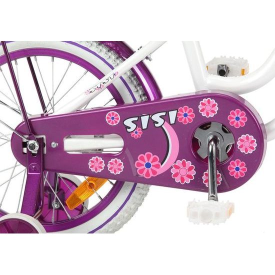 Mexller dětské kolo SISI 16" s vodící tyčí bílofialové