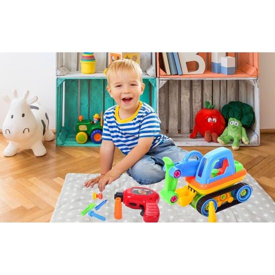 Šroubovací bagr s vrtačkou a příslušenstvím 30 součástí