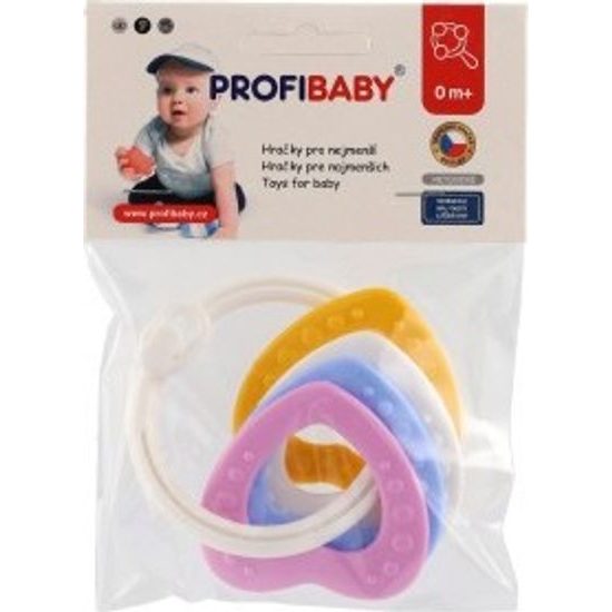 Kroužky se 4 tvary - srdíčka, kolečka - mix barev