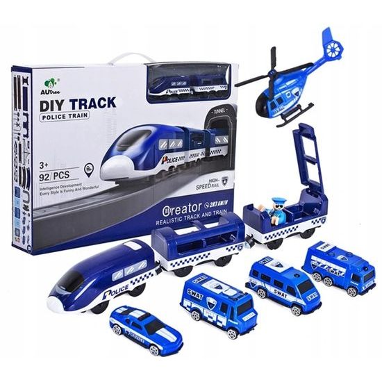 Doris policejní vláčkodráha na baterie 92 dílků Police Train