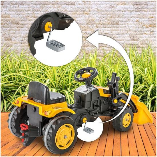 Dětský šlapací traktor s radlicí Active Pedal žlutý