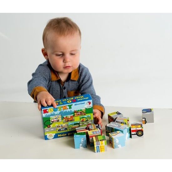 Kostky Moje první auta 12ks