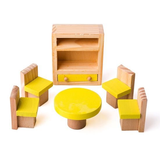 Doris dřevěný domeček pro panenky s nábytkem