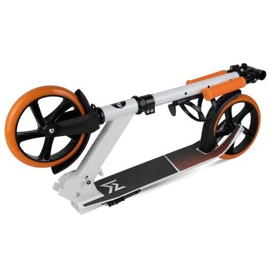 Dětská skládací koloběžka s hliníkovým rámem Scooter bílo-oranžová