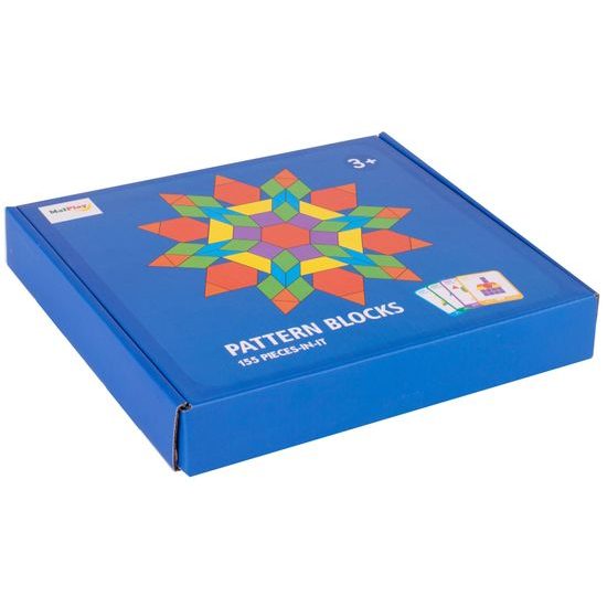Dřevěné puzzle pro děti Pattern Blocks 155 dílků