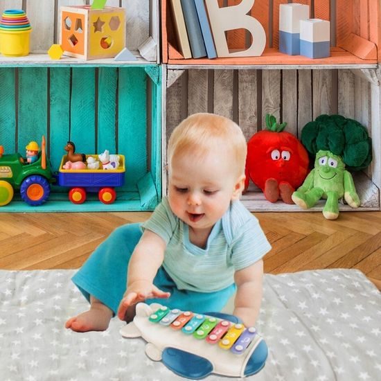 Cimbálky pro nejmenší Airplain Piano zelené